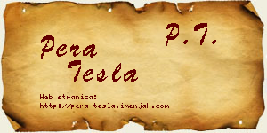 Pera Tesla vizit kartica